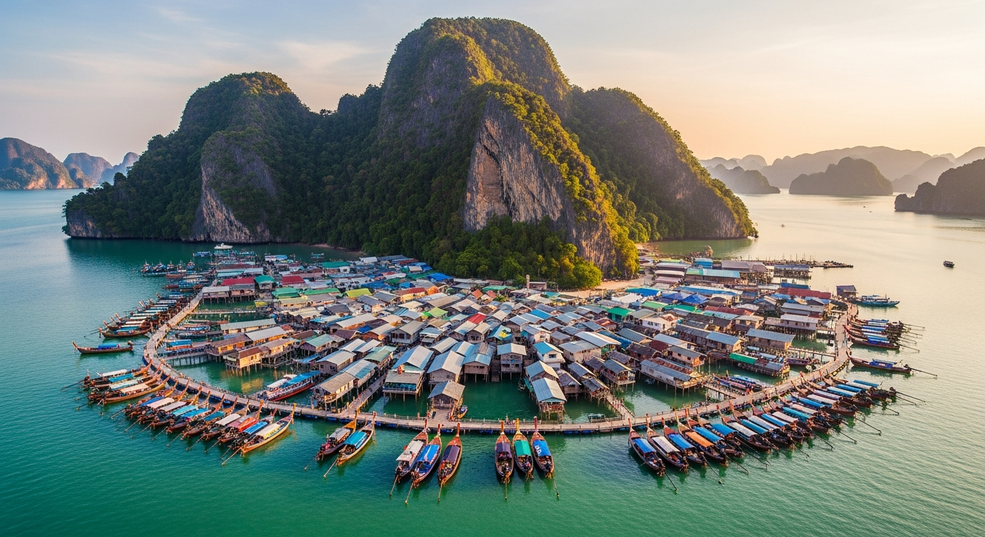 Visites du village des gitans de la mer de Koh Panyee