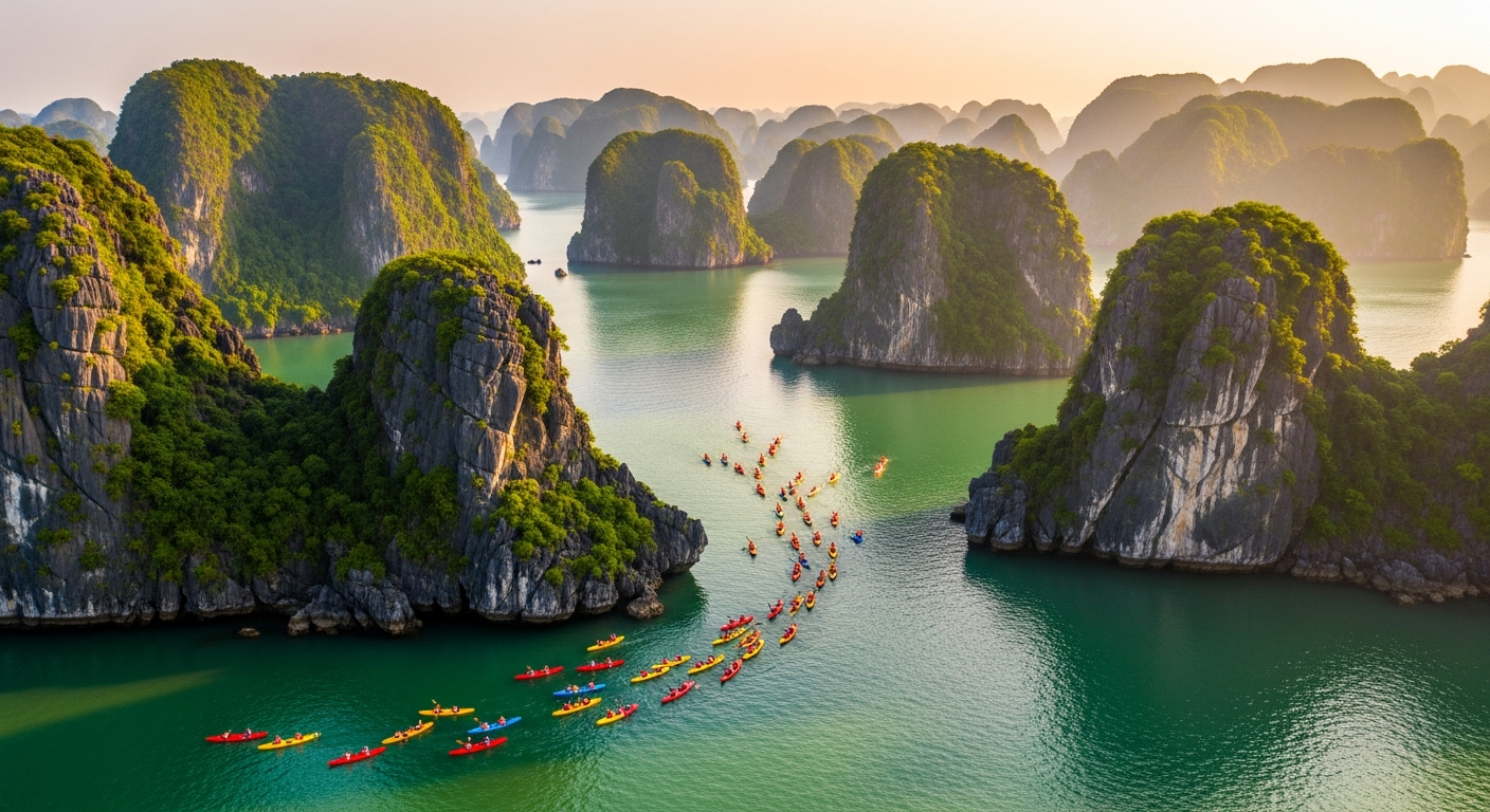 Kajakpaddling och grottutforskningsturer