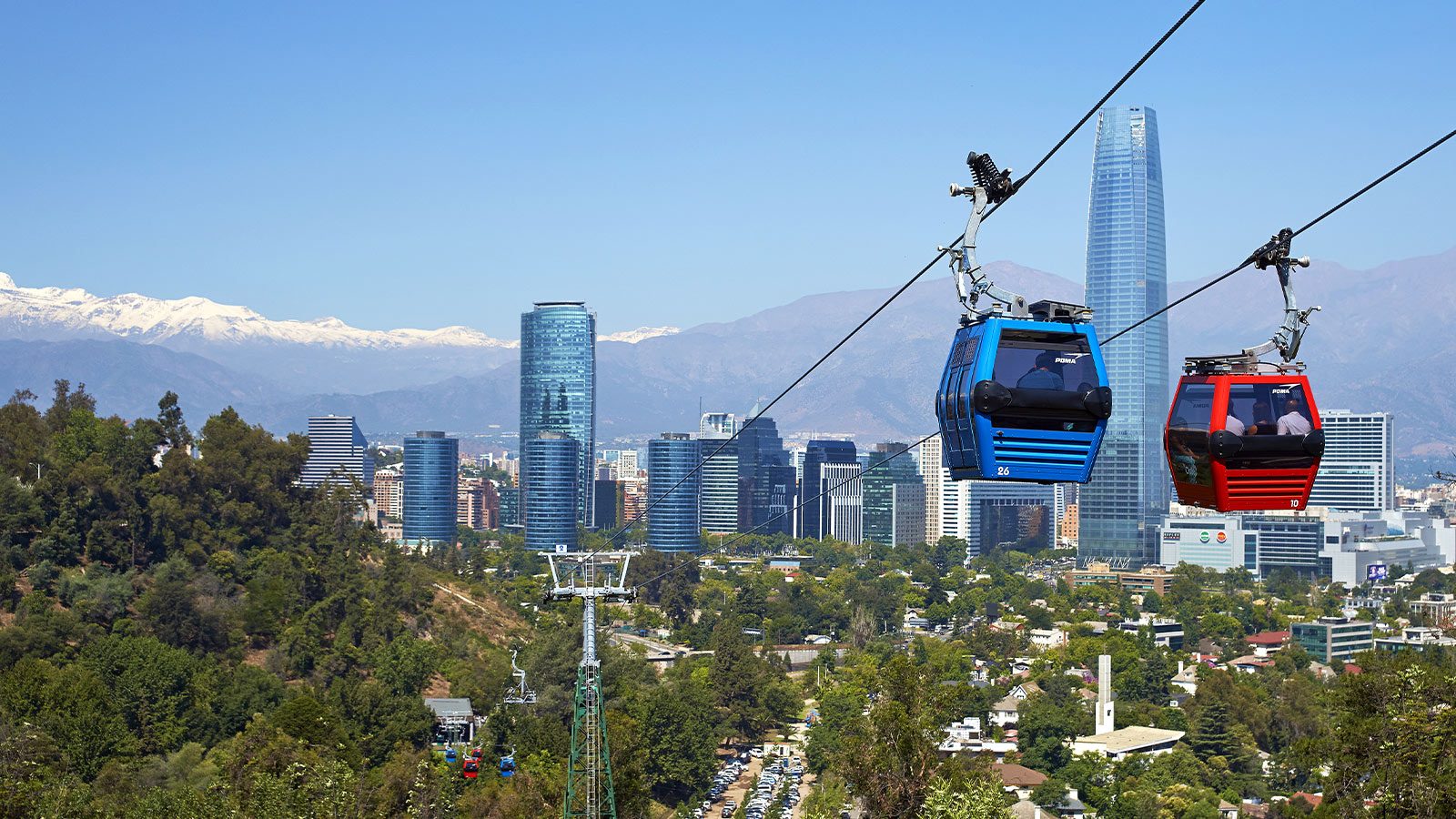Santiago Cable Car Aerial Access