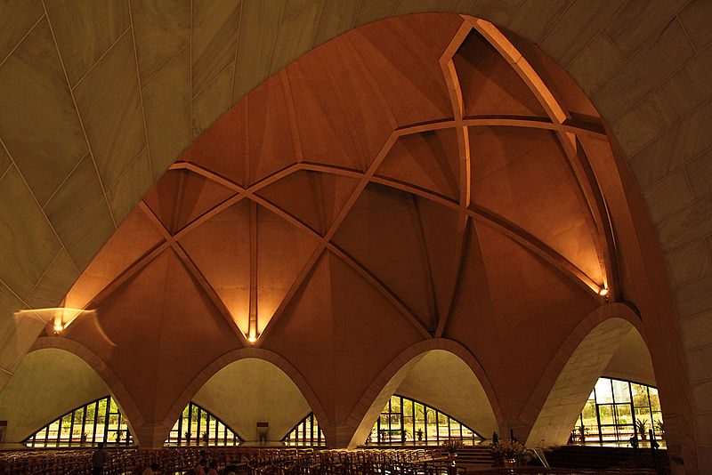 Enter the central prayer hall
