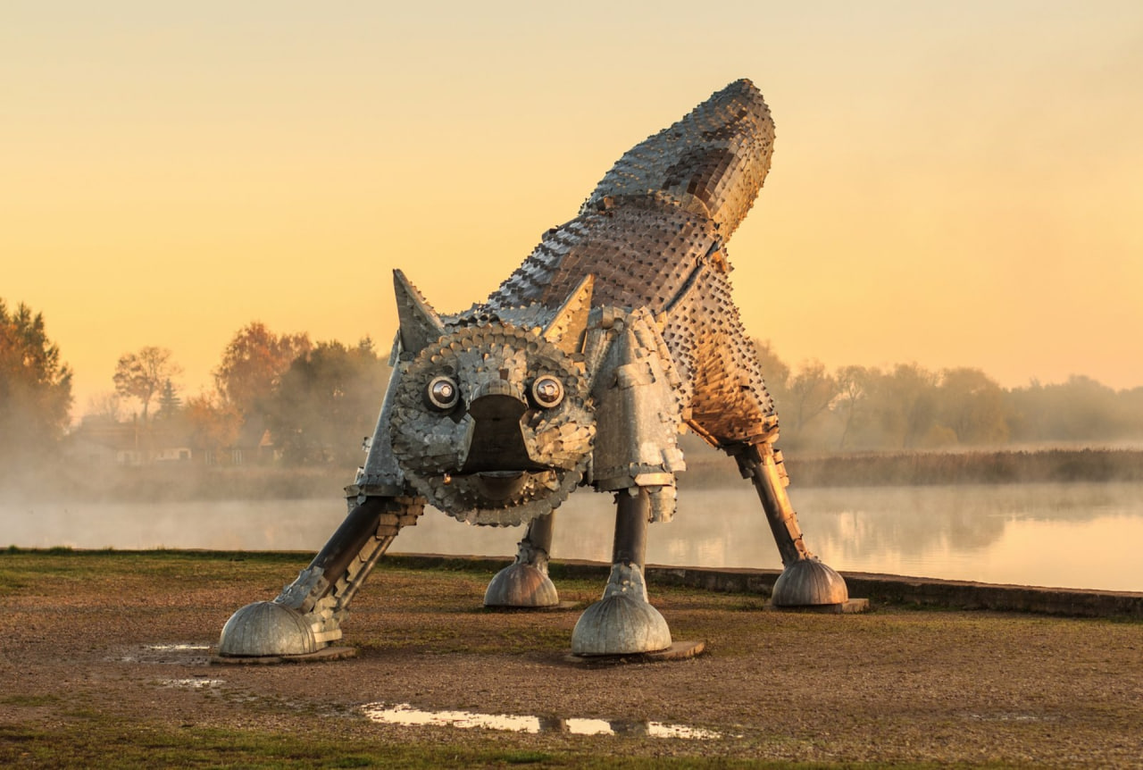 Iron Fox Statue