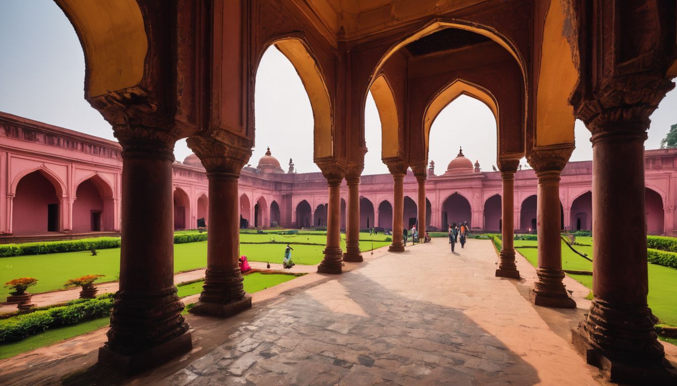 Walk the central garden