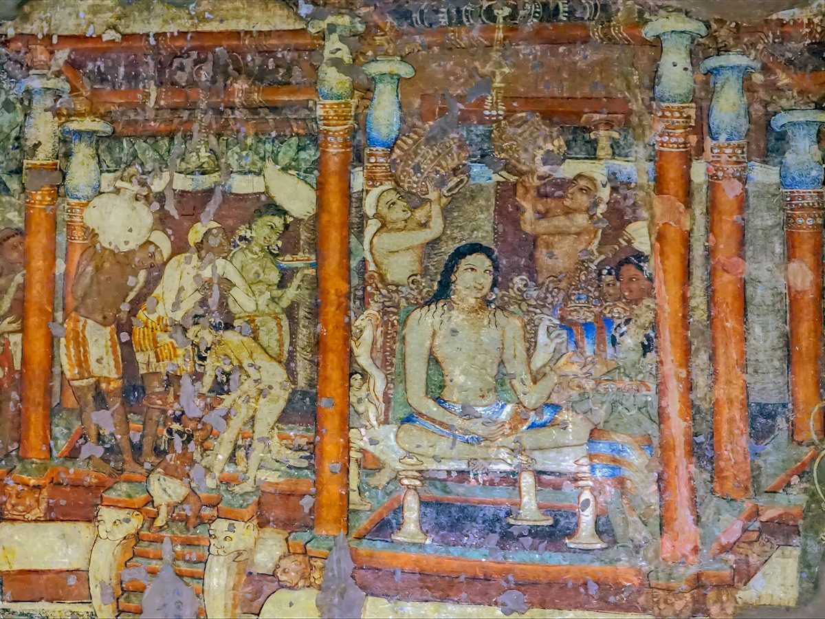Painted vihara caves