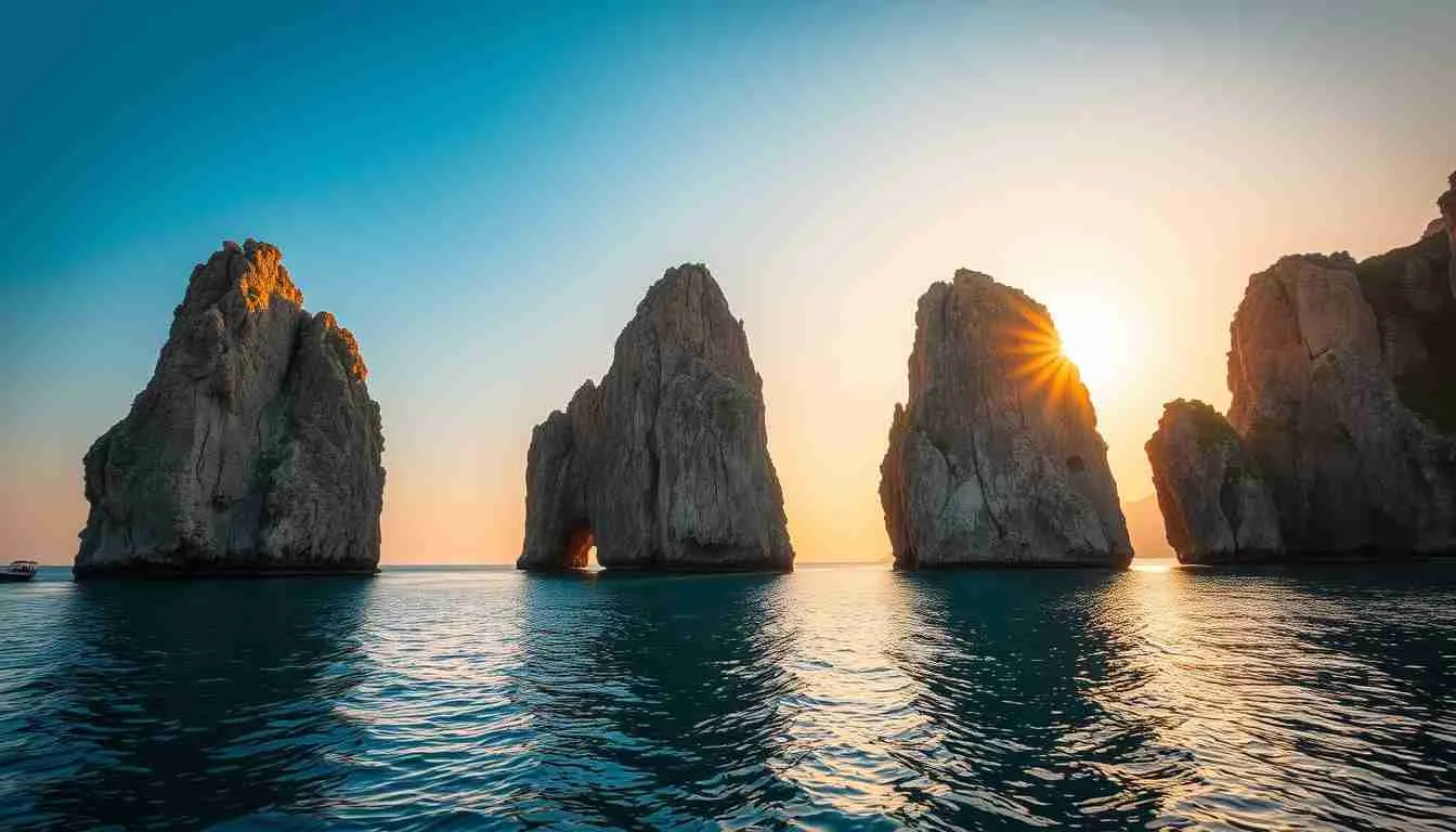Faraglioni rock formations