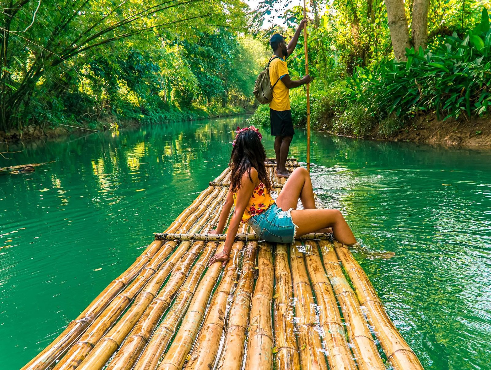 Thirty-foot Bamboo Rafts