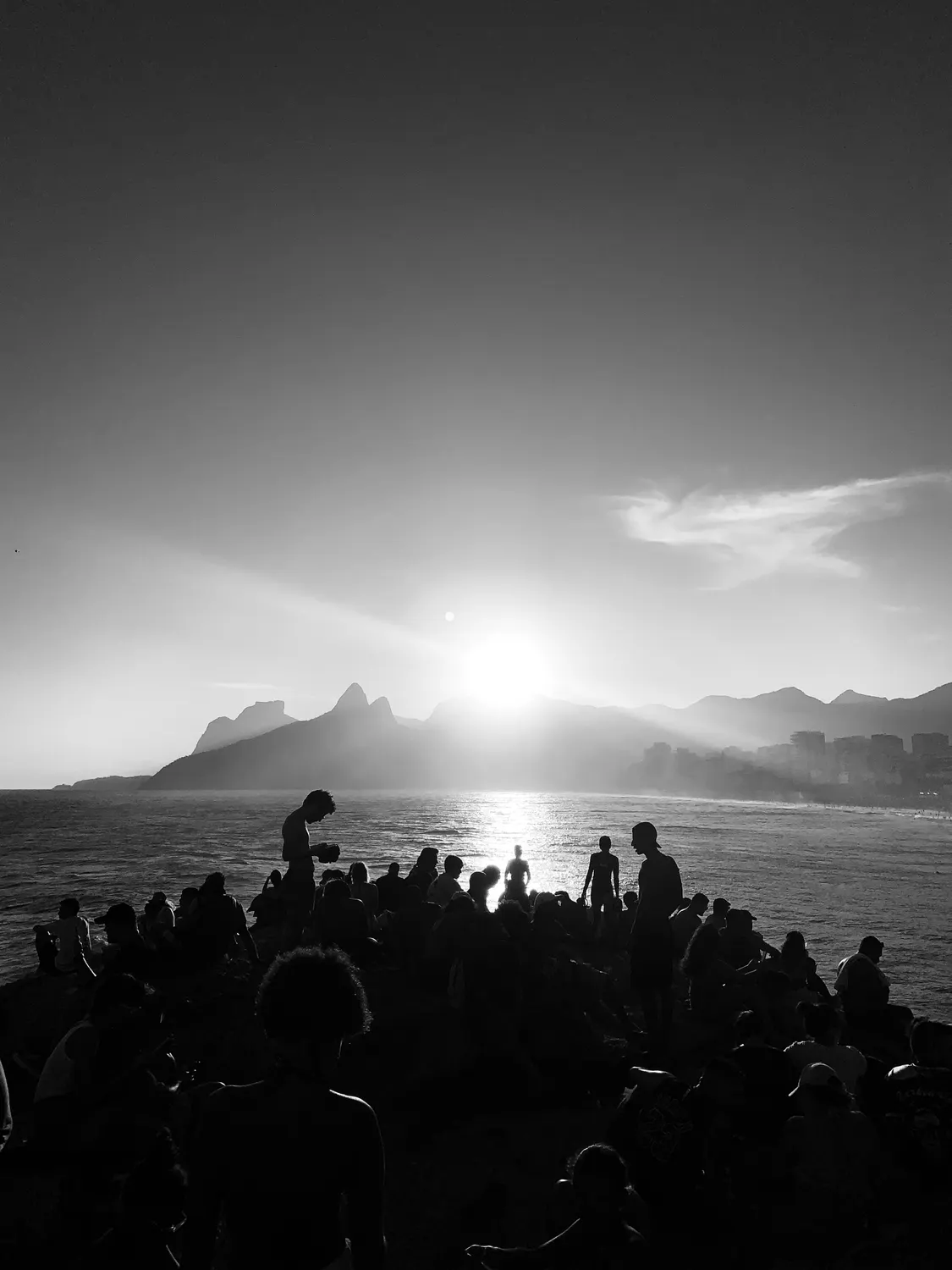 Arpoador Rock Silhouette