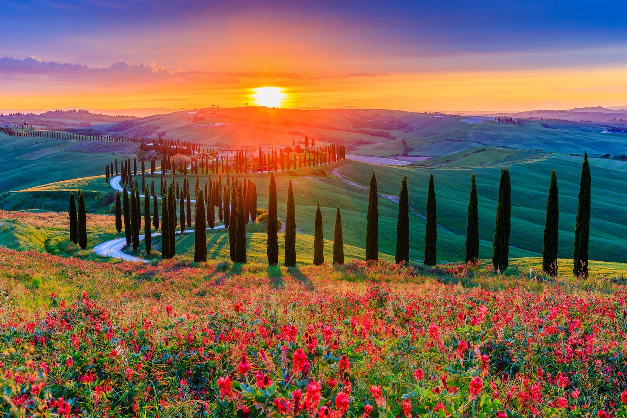 Panoramic Val d'Orcia views