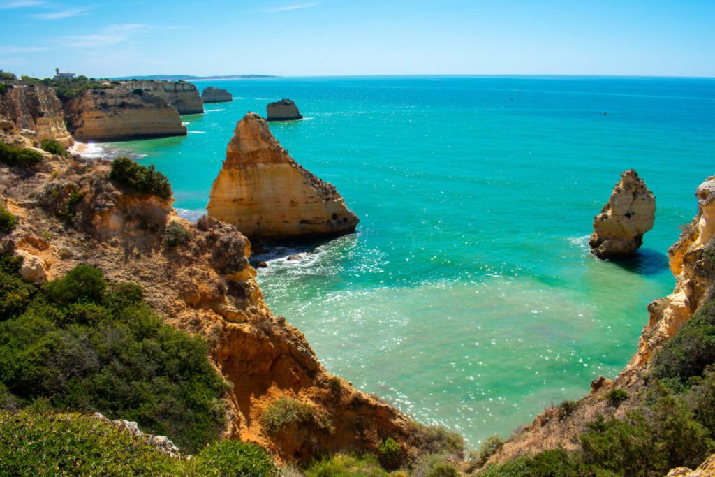 Praia da Marinha cliffs