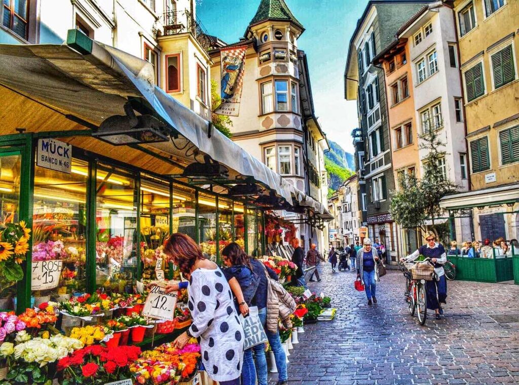 Piazza Erbe Market Stalls