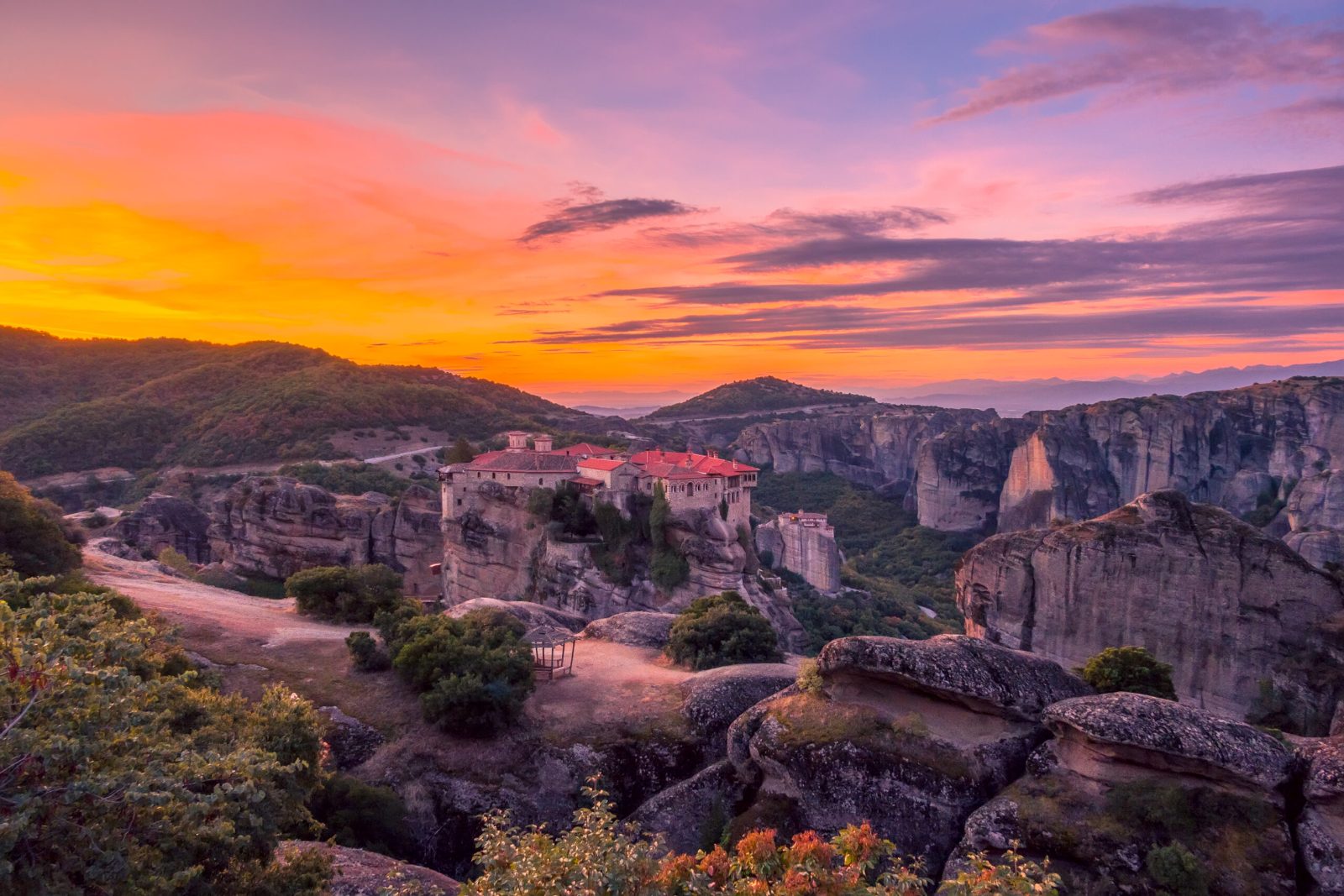 Tramonto al punto panoramico