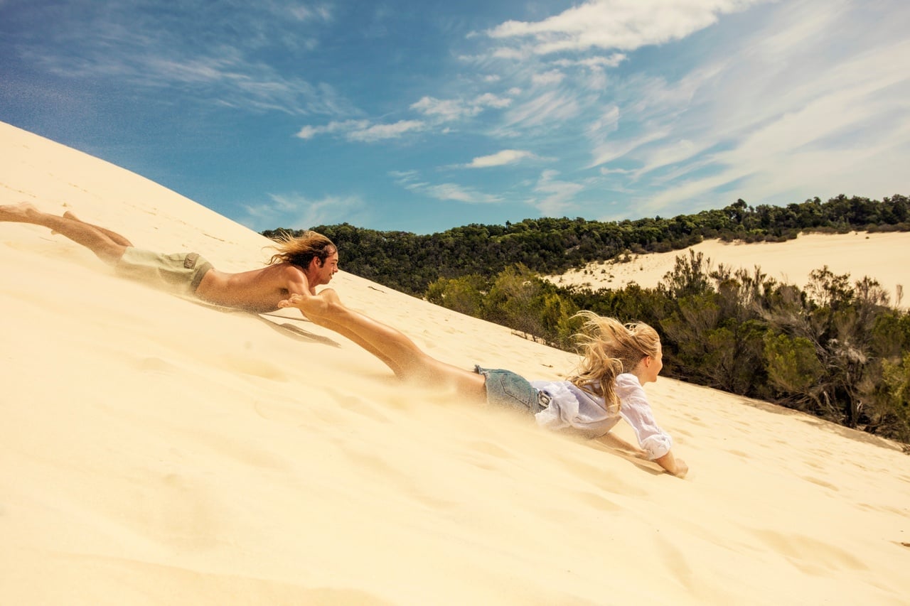 Sandboarding no Deserto