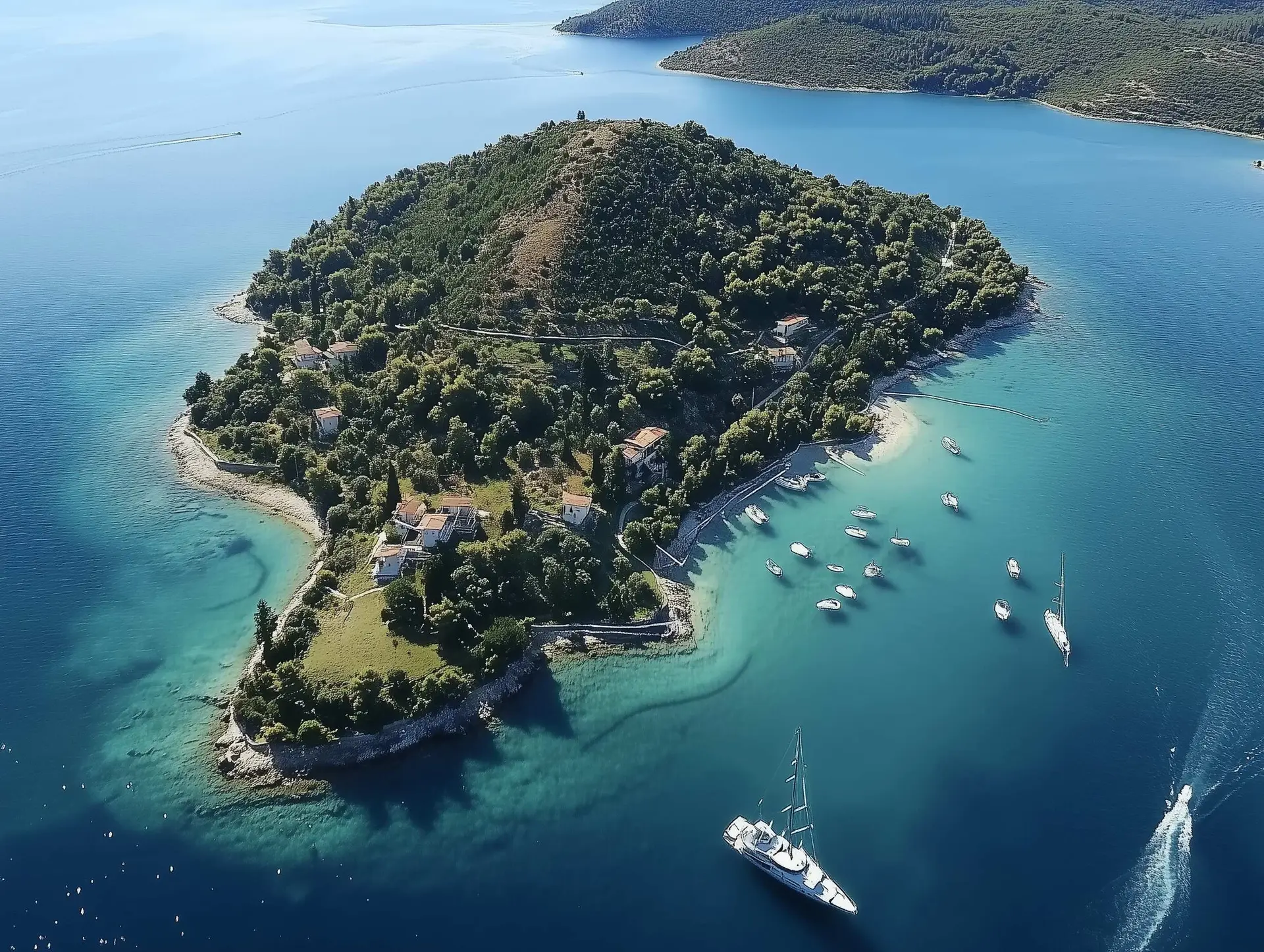 Skorpios Island Coastline