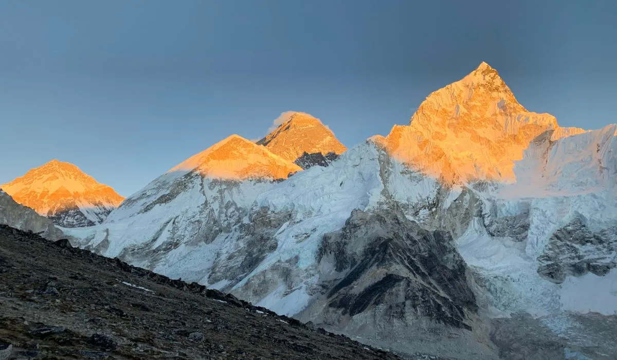 Landing at Kala Patthar or Everest Base Camp