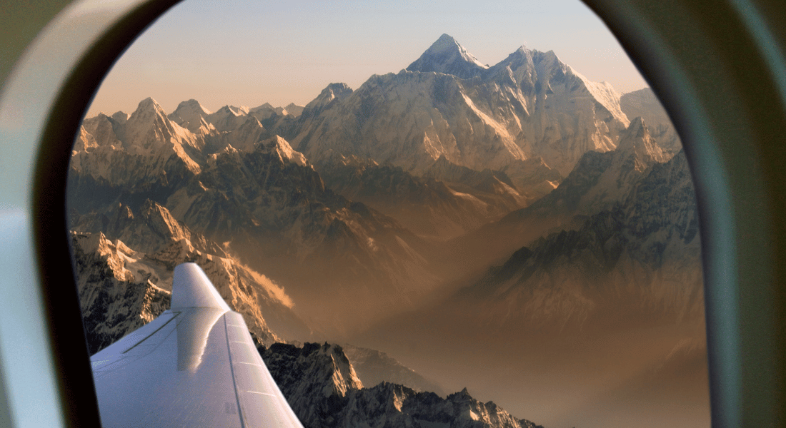 Kathmandu-Lukla Mountain Flight – Left Window