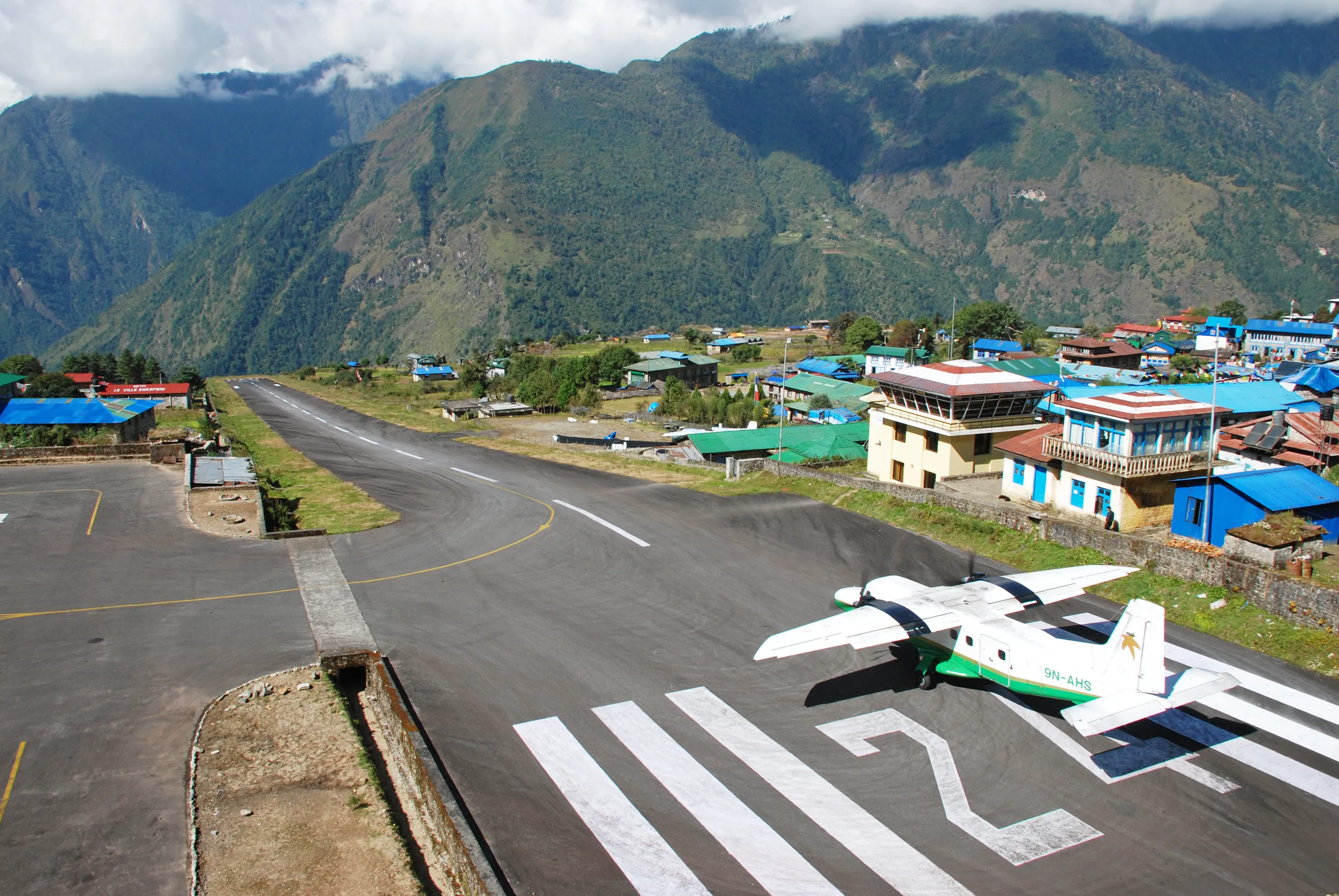 Flight to Lukla with Himalayan views