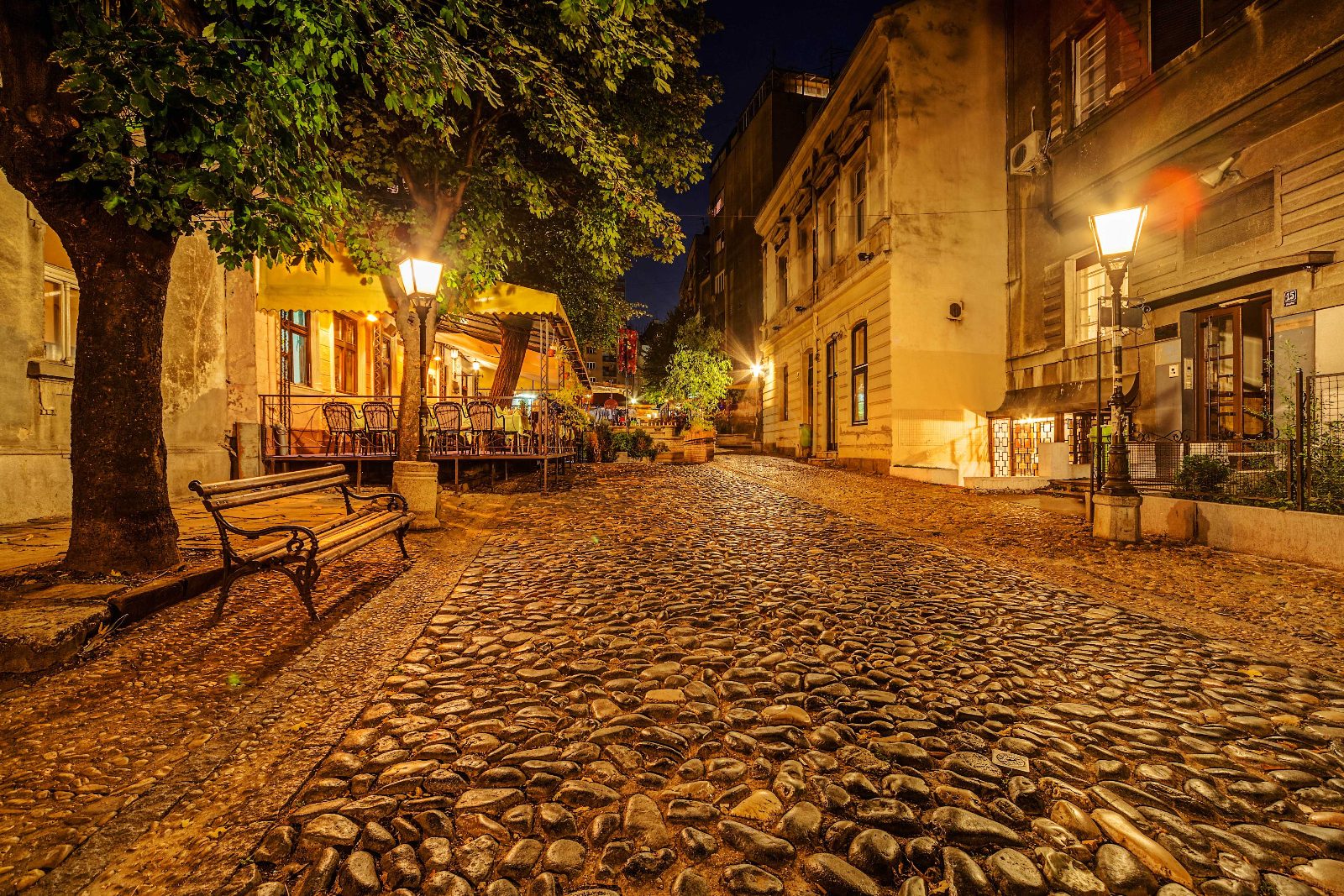 Skadarlija Cobblestone Street