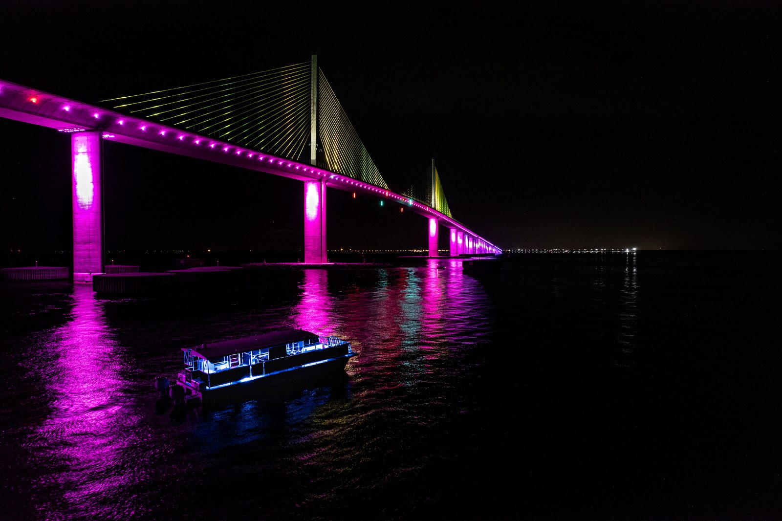 Sunset Skyway Bridge Light Show Cruise