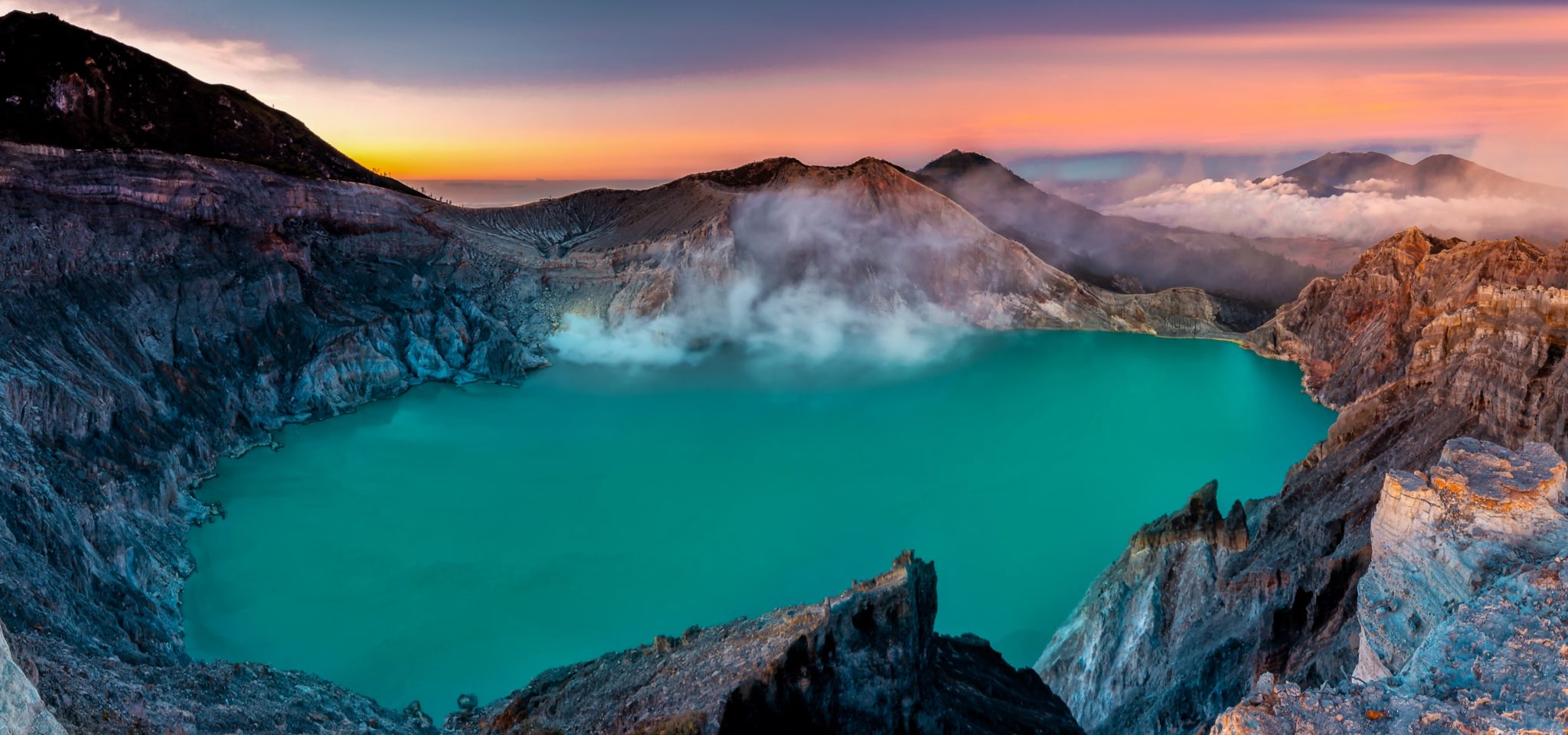 Sunrise at crater rim
