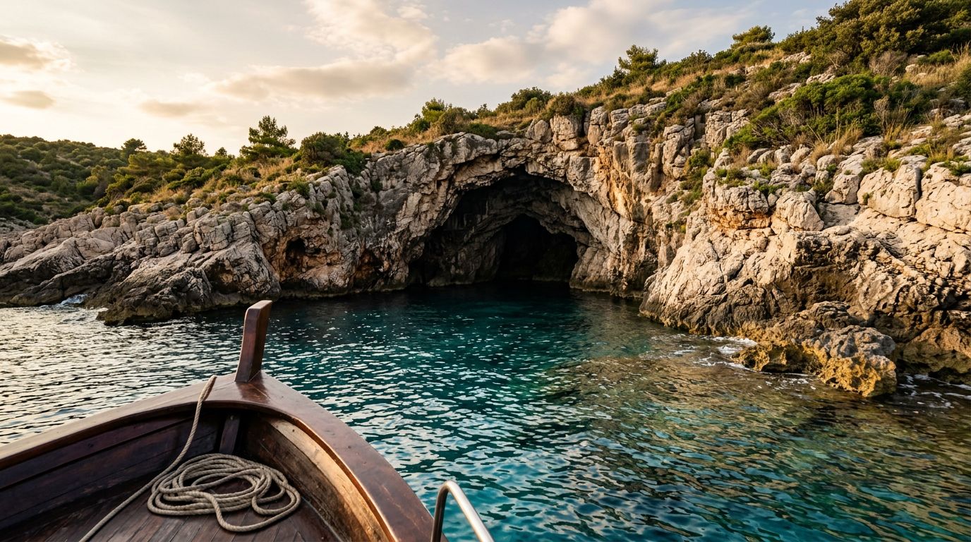 Istrian Coast Cave Entrance