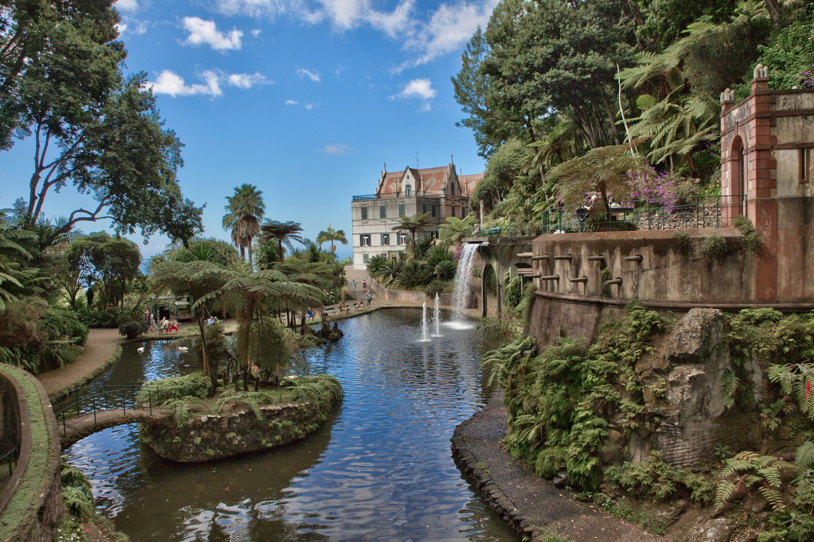 Central Lake Waterfall