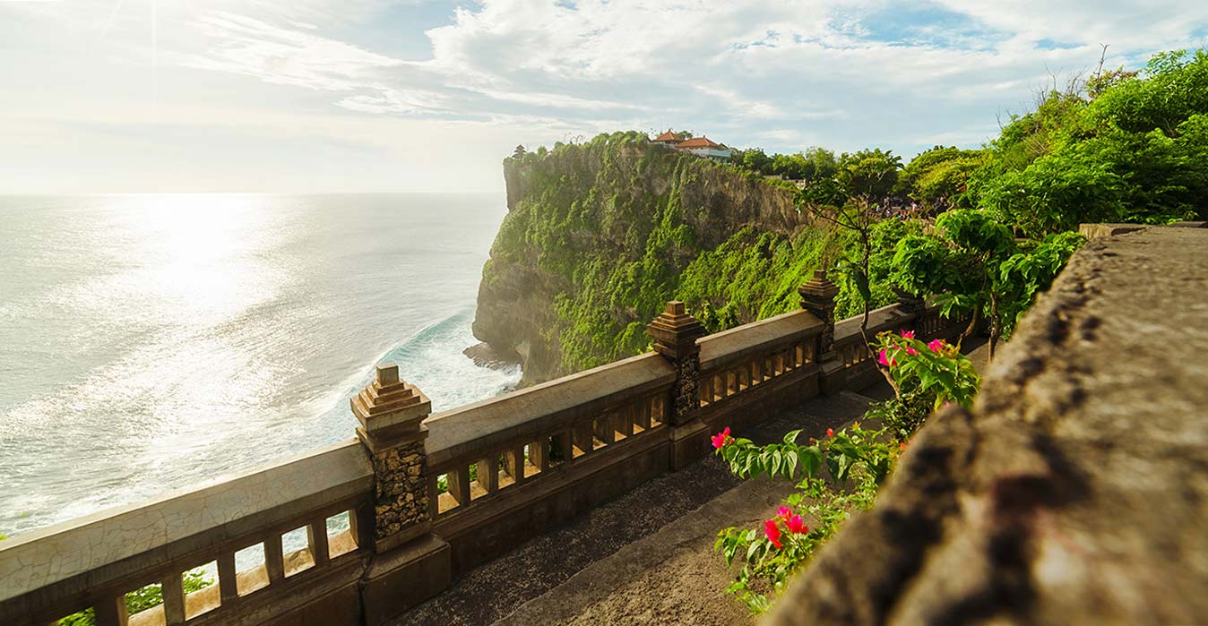 Cliffside Walkway to the Temple Gate