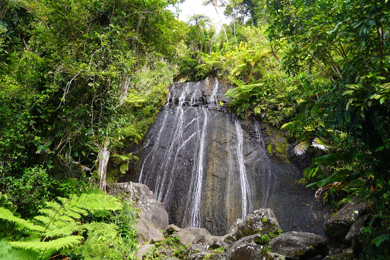 Parada junto a la carretera en La Coca Falls