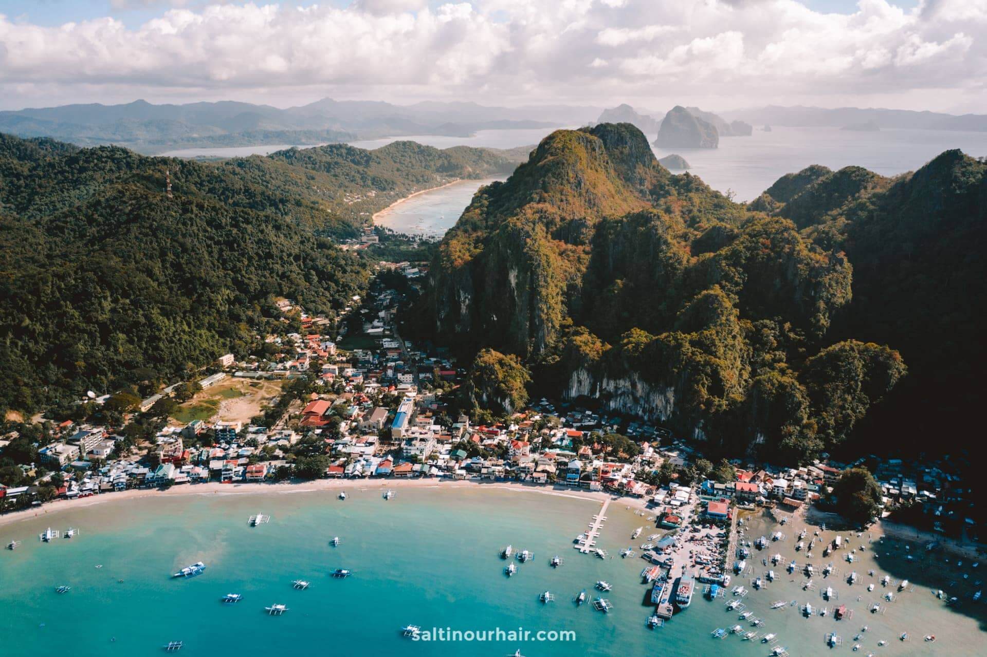 Boat Departure from El Nido Town