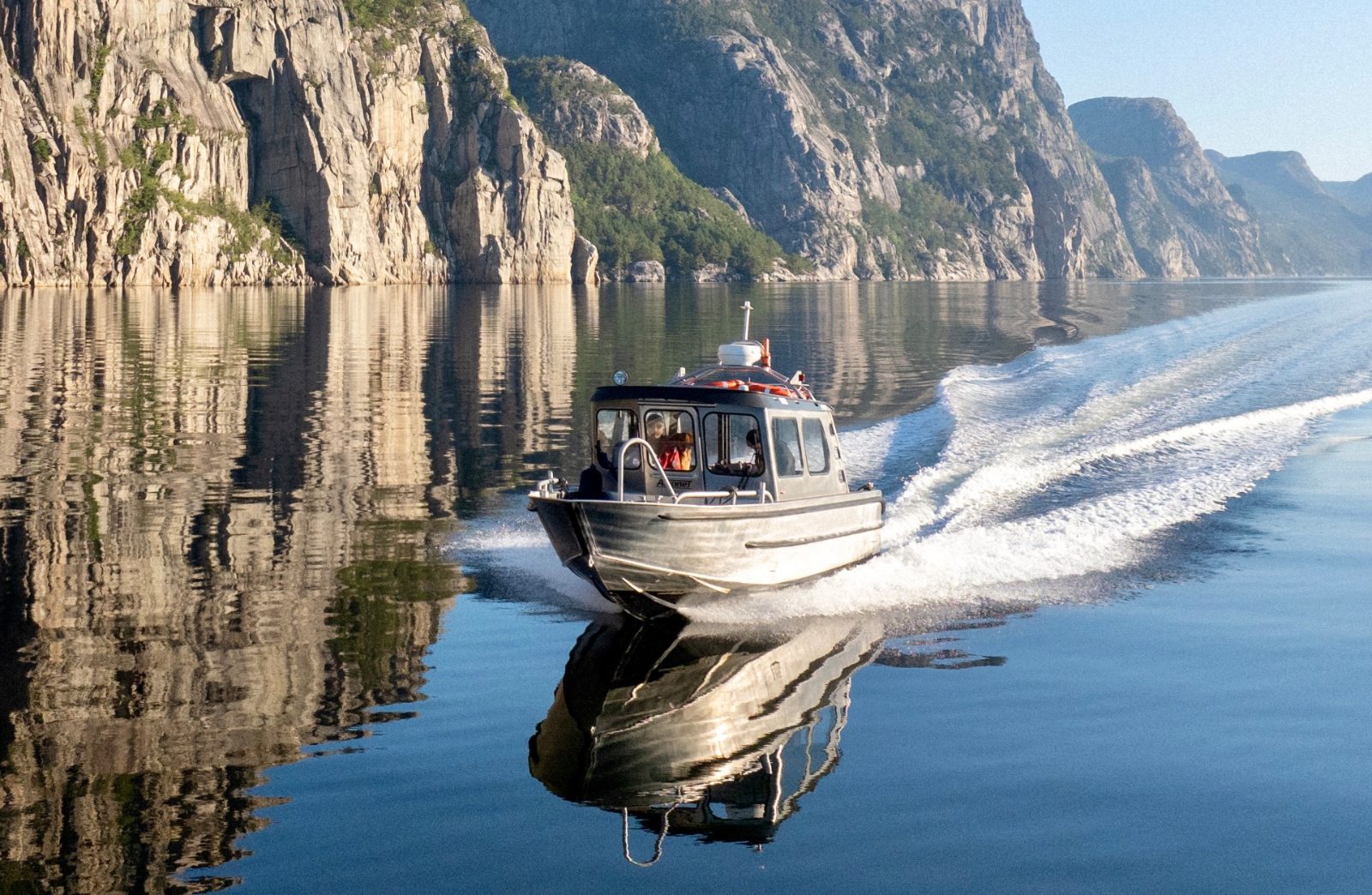 Lysefjord Boat Perspective
