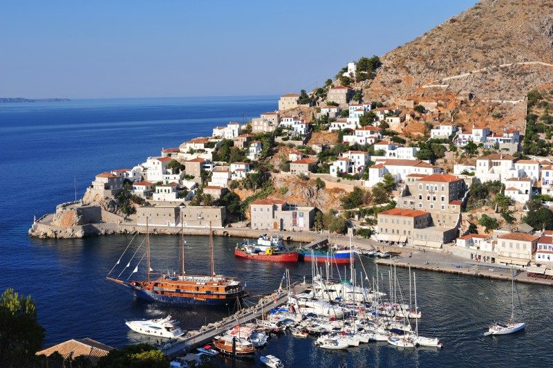 Hydra Harbor Entrance