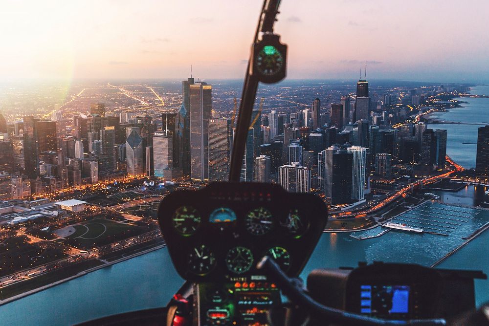 Chicago Helicopter Ride Night
