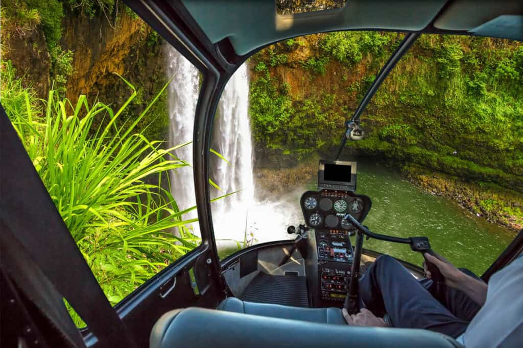Kauai Helicopter Tours Waterfall Landing
