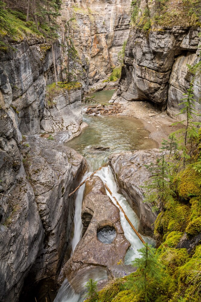 Return drive to Jasper via Maligne Canyon