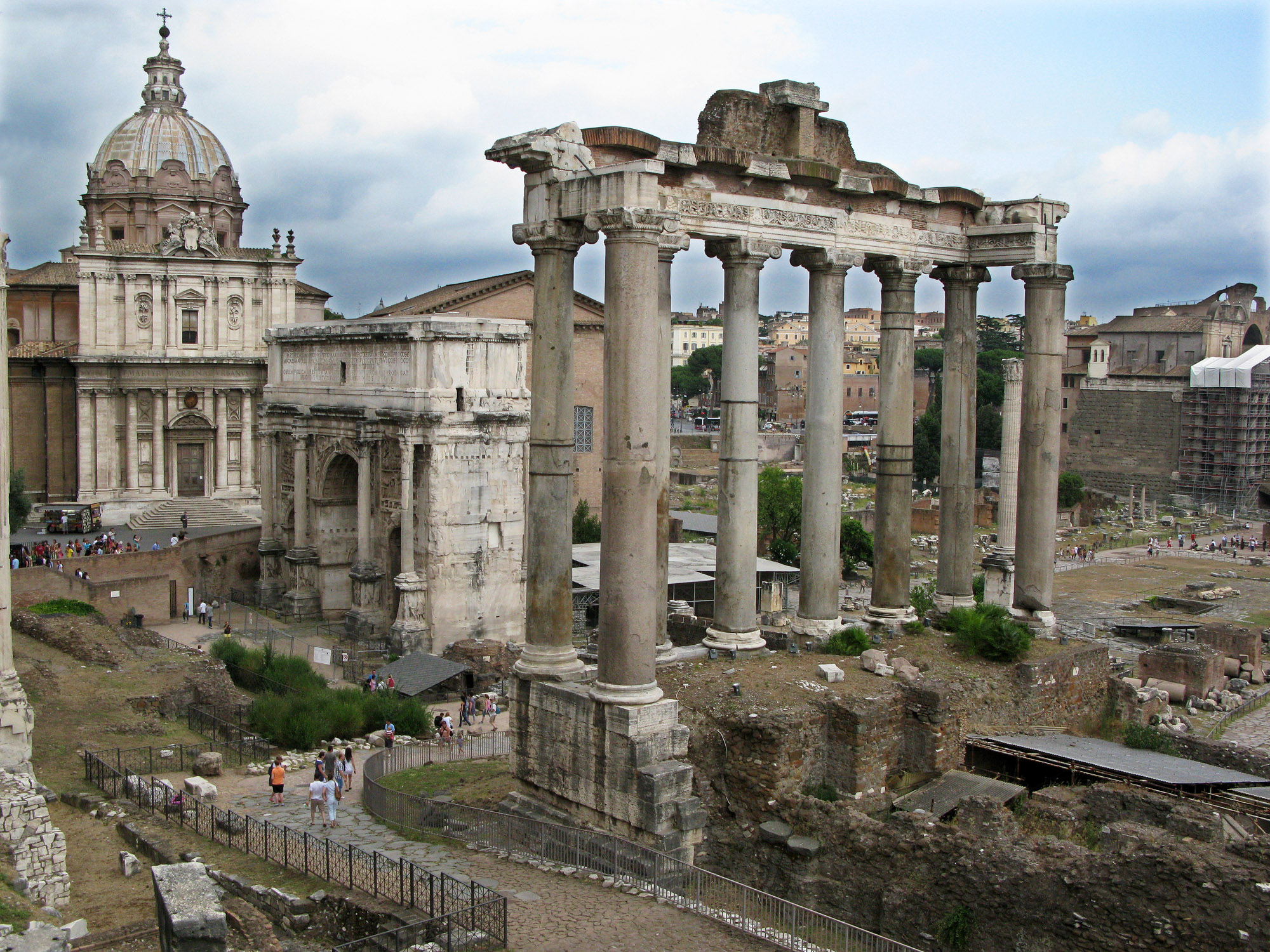 Basilica Julia and Temple of Saturn