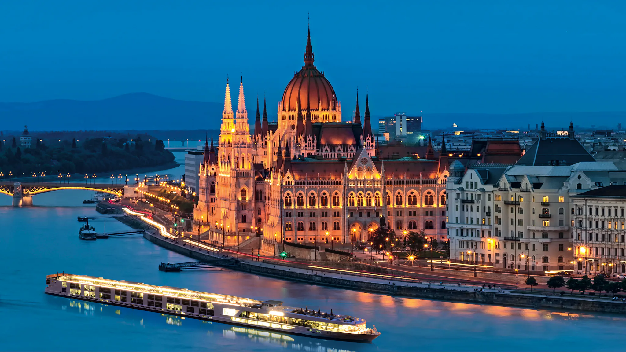 Hungarian Parliament Building River View