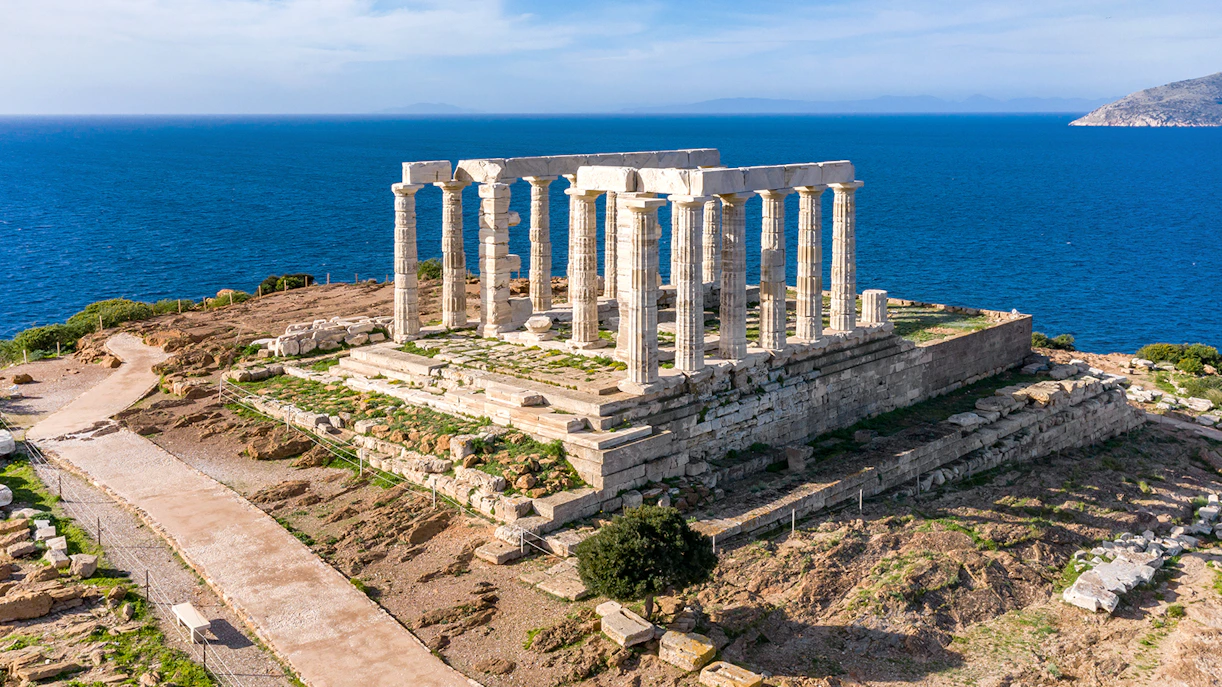 Visiting the Temple of Poseidon at Sunion