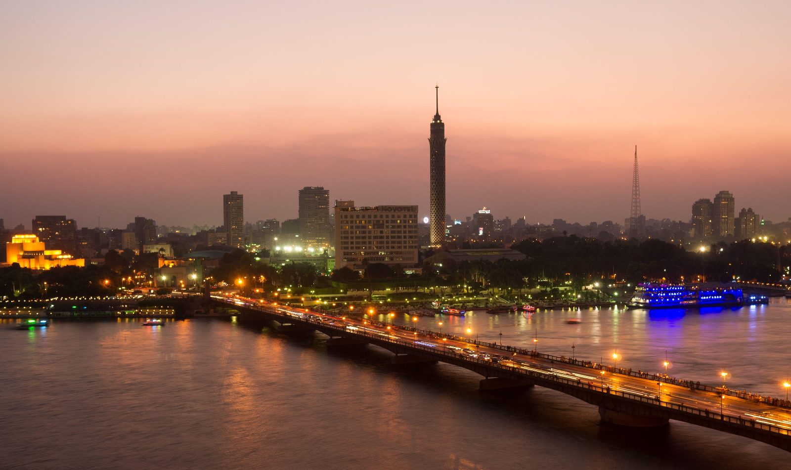 Riverbank Skyline View