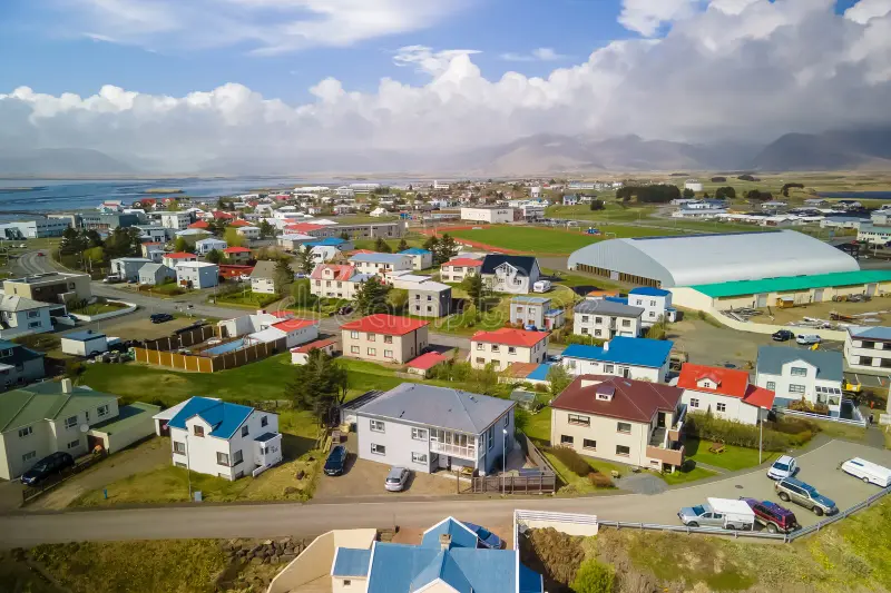 Höfn town accommodation district