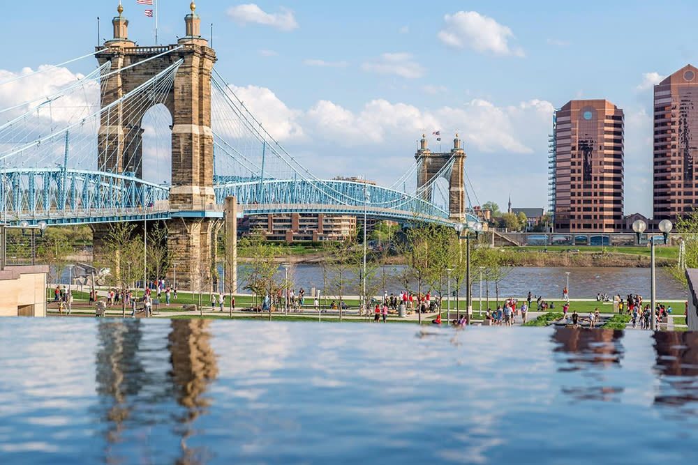 Roebling Suspension Bridge View