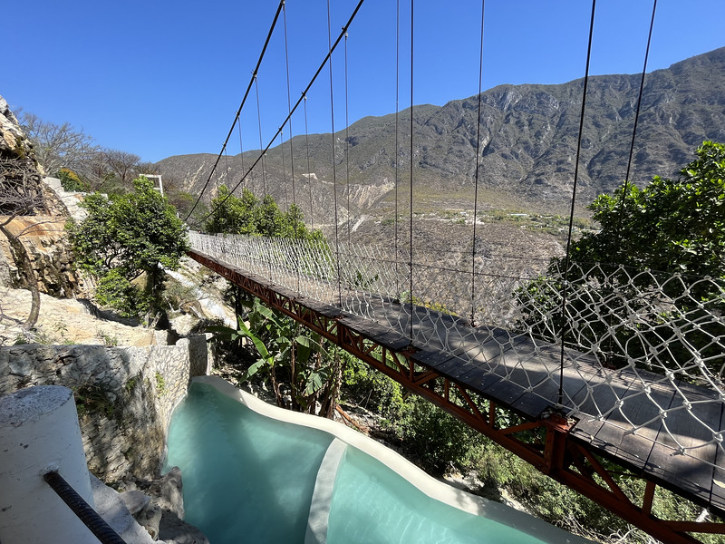 Suspension Bridge & Canyon Panorama
