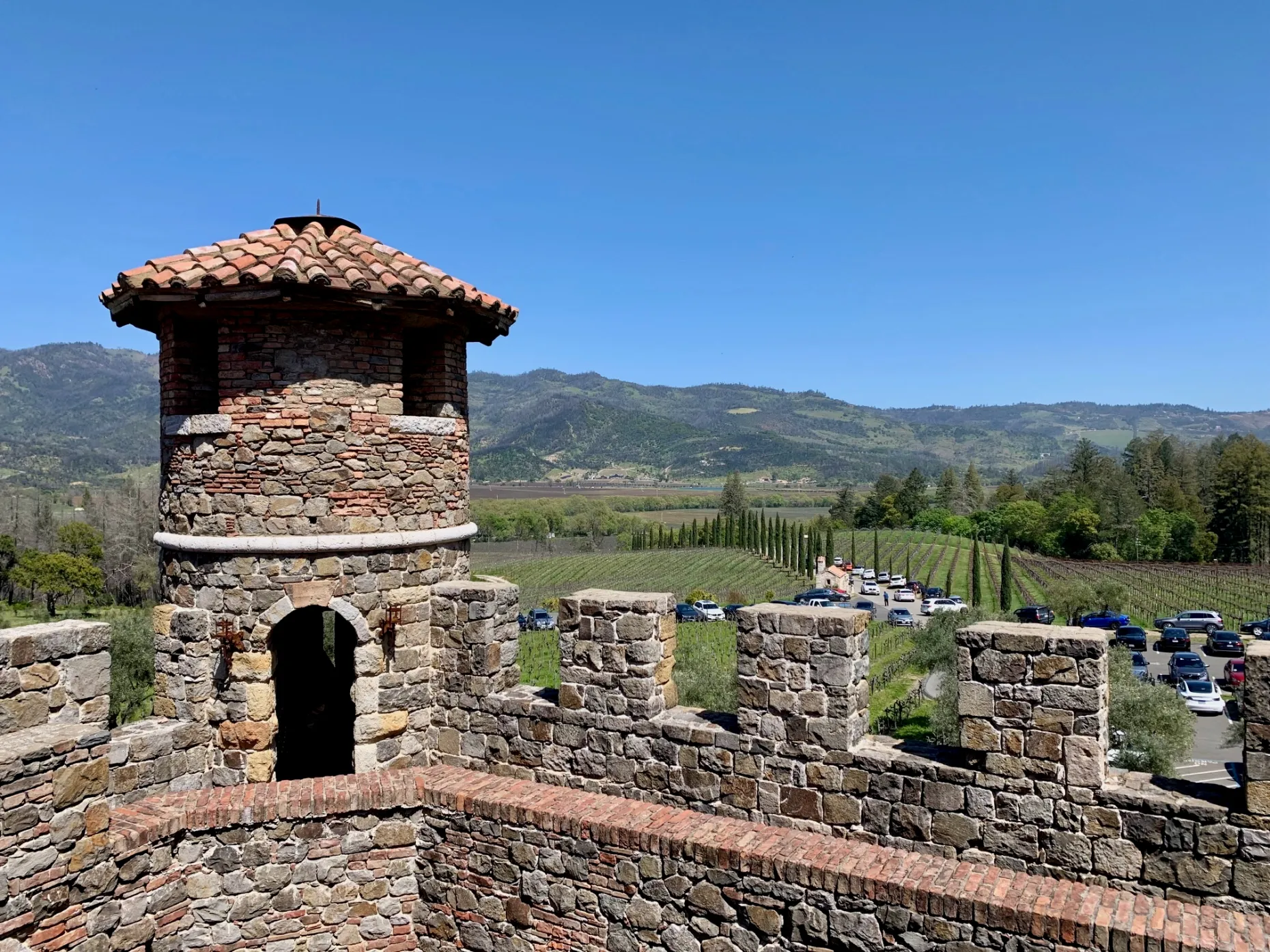 The Terrace at Castello di Amorosa