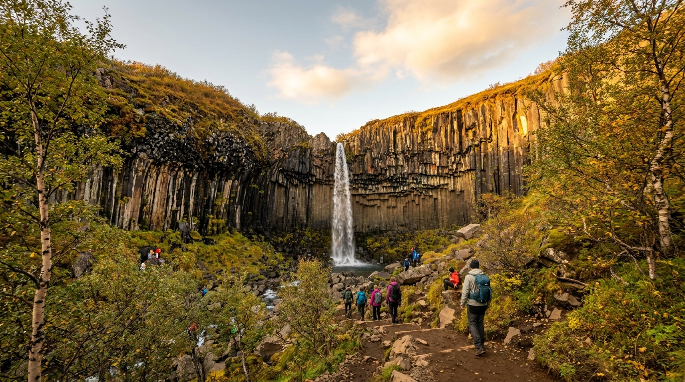 Svartifoss waterfall hike