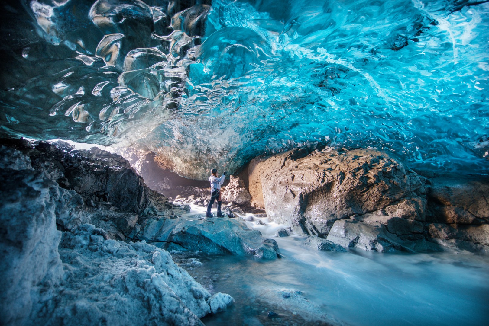 Exploring the Skaftafell Ice Cave Iceland