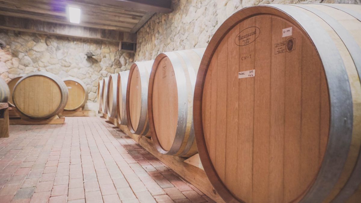 Macari Vineyards Barrel Room