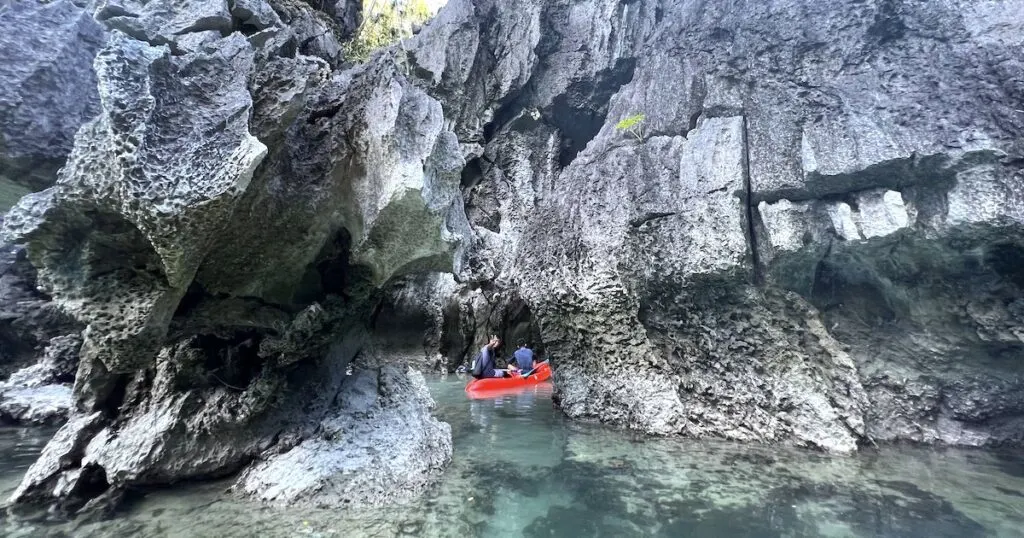 Alcove Caves Along the Cliff Walls