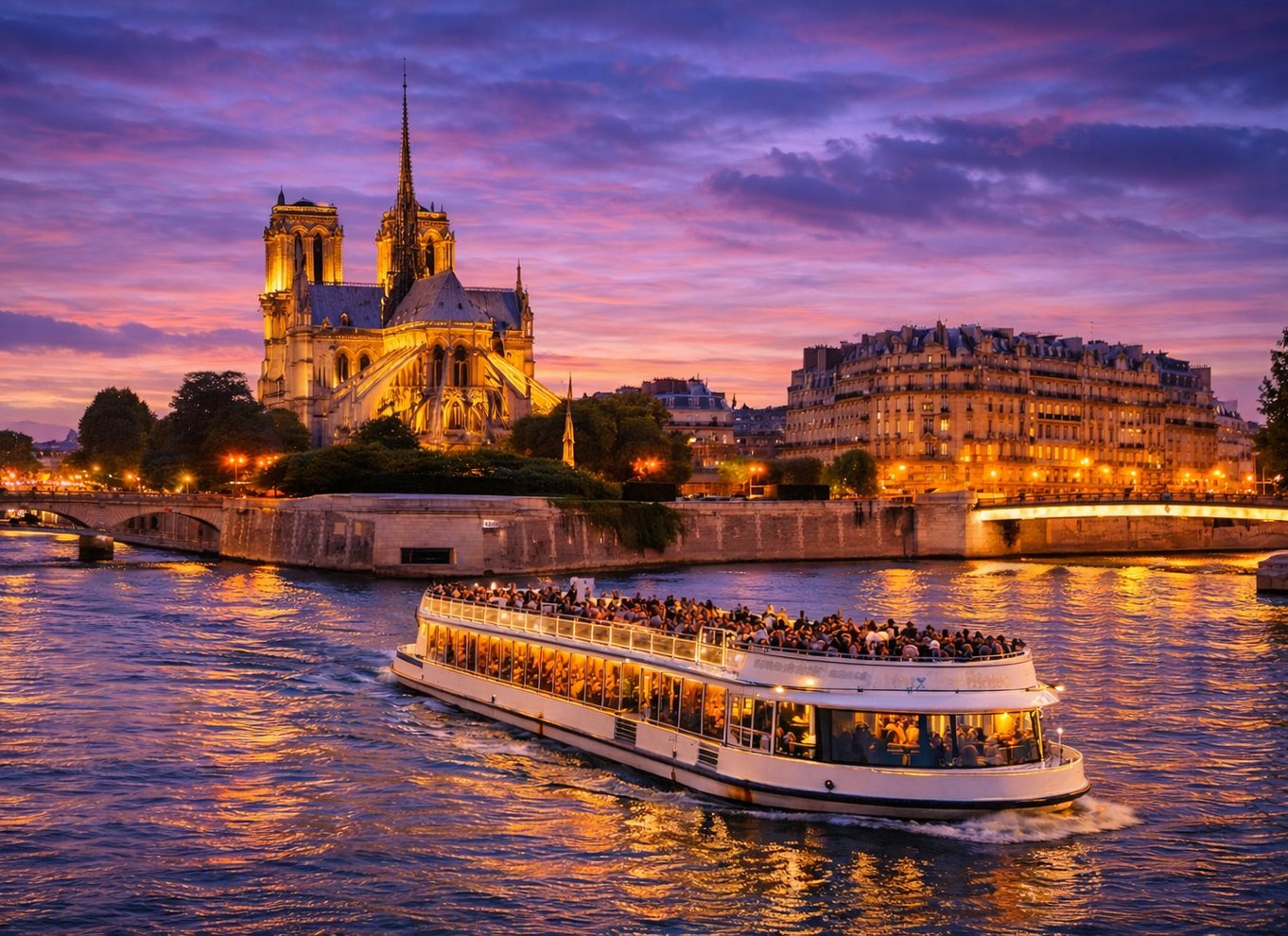 Evening Seine River Cruise Paris