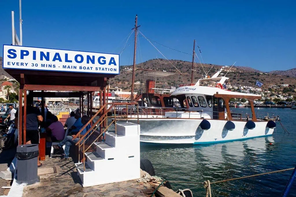 Arrive by Boat from Plaka or Elounda