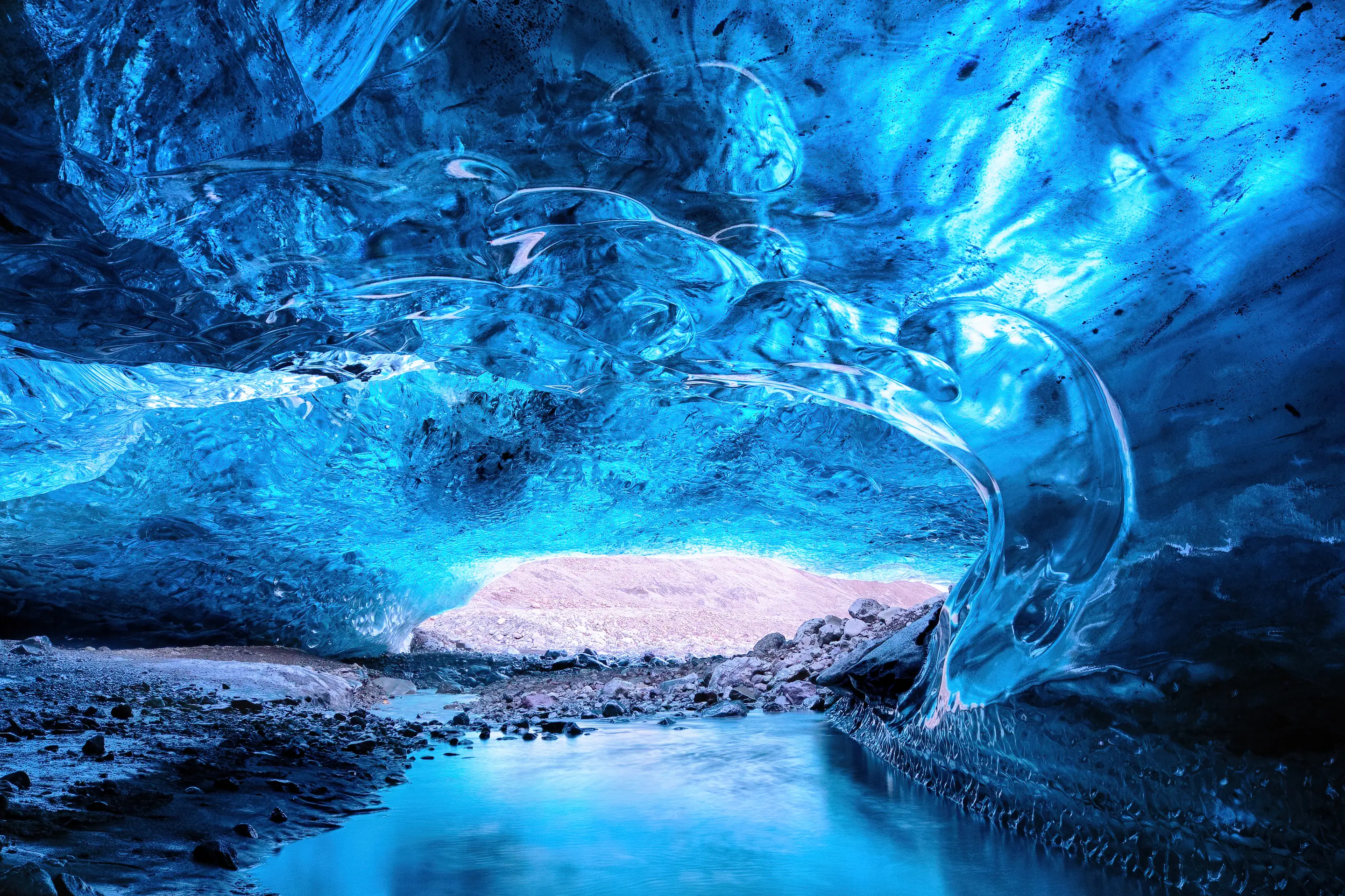 Exploring the Crystal Ice Cave