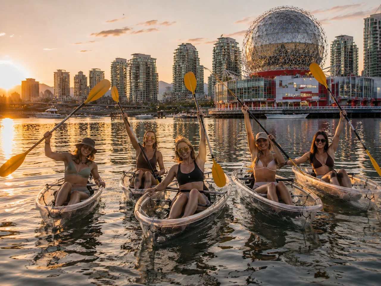 Night Kayak Tour Vancouver in False Creek