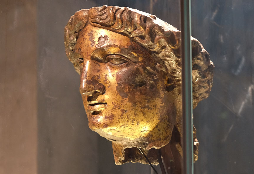 Gilt Bronze Head of Sulis Minerva