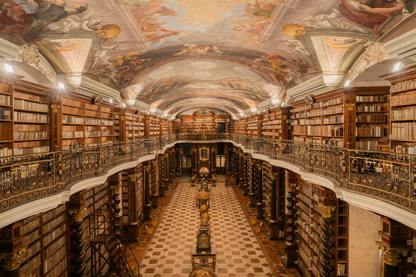 Inside the Klementinum Baroque Complex
